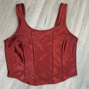 Metallic corset crop top from Dillards